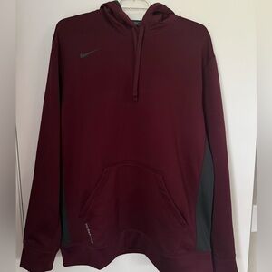 NWT NIKE MENS LARGE HOODIE SWEATSHIRT 621940 THERMA-FIT, MAROON